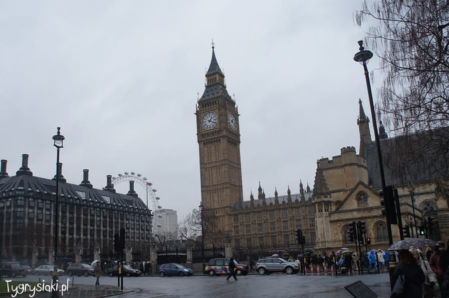 Big Ben i diabelskie koło w Londynie